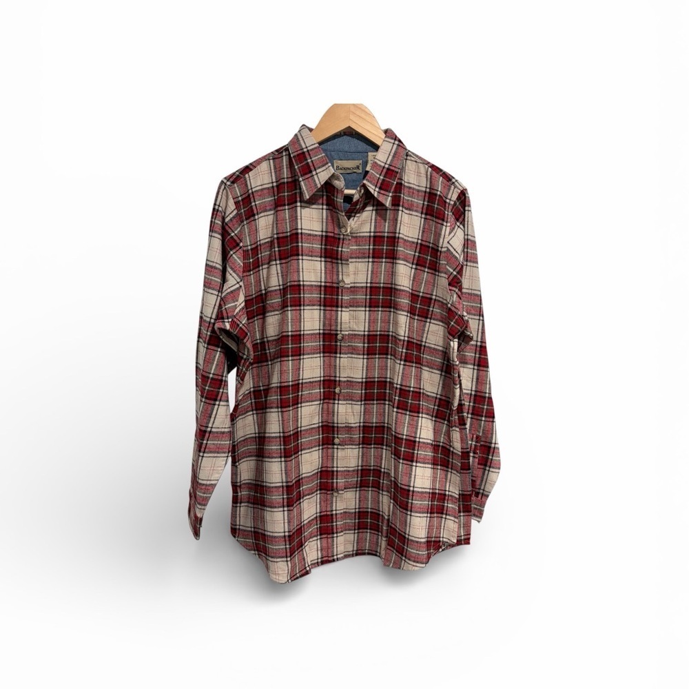 2/$25 Backpacker Women’s 100% Cotton Plaid Button Down Shirt New with Tags
